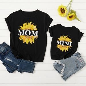 NWT🎉 Sunflower Print Cotton Top 4 Mom & Daughter